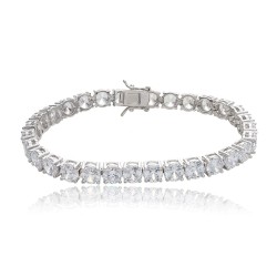 ABB209-7.5 | 925 Silver CZ Set Tennis Bracelet 6.0mm