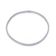 ABB210 | 925 Silver CZ Set Tennis Necklace 4.0mm  17 Inch