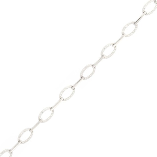 ABB214 | 925 Silver Rhodium Plated CZ Set Bracelet