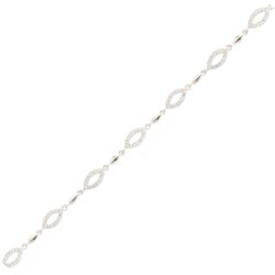 ABB218 | 925 Silver Rhodium Plated CZ Set Bracelet
