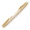 925 Sterling Silver 14k Gold Plated CZ Set Bracelet