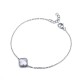 ABB224 | 925 Silver Rhodium Clover Bracelet MOP