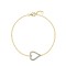 ABB228 | 925 Silver 14ct Gold Plated CZ Set Heart Bracelet