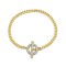 ABB230 | 925 Silver 14ct Gold Plated CZ Set T Bar Bracelet