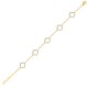 ABB236-GP | 925 Silver 14ct GoldPlated CZ Set Clover Bracelet