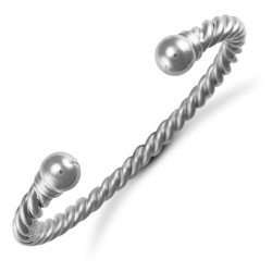 ABG012 | 925 Sterling Silver Twisted Torque Bangle