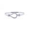 ABG066 | 925 Silver Ladies CZ Set  Twisted Wire Stirrup Bangle