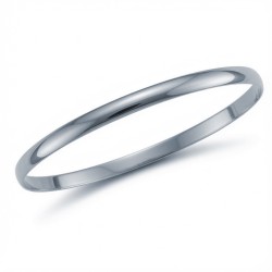 925 Silver D Shape Slave Bangle