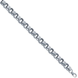 ACN002K-9 | 925 Sterling Silver Plain & Patterned Cast Belcher Bracelet