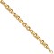 ACN002K-GP-9 | 925 Sterling Silver Plain & Patterned Cast Belcher Bracelet