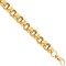 ACN002L-GP-24 | 925 Sterling Silver Cast Patterned & Plain Belcher Bracelet