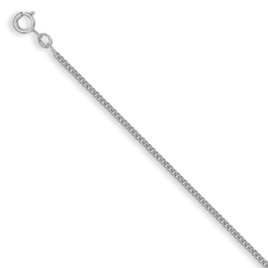 ACN003C-28 | 925 Sterling Silver Pendant Curb Necklace