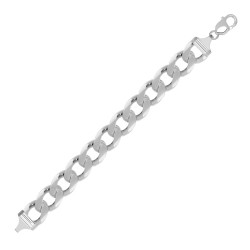 ACN006M-22 | JN Jewellery 925 Silver Diamond Cut Flat Curb 15.5mm Gauge Chain