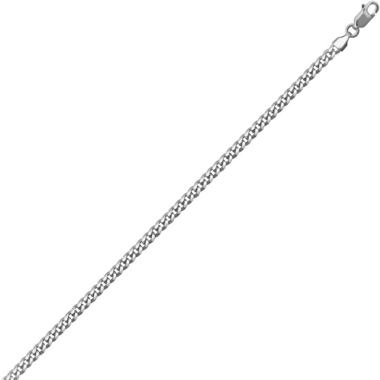 ACN021F-24 | JN Jewellery Rhodium Plated Miami Cuban 2.8mm Gauge Chain