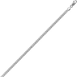 ACN021G-26 | JN Jewellery Rhodium Plated Miami Cuban 3.4mm Gauge Chain