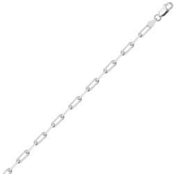 ACN043B-7.5 | JN Jewellery 925 Silver Paperclip Chain 3.8mm Gauge Bracelet