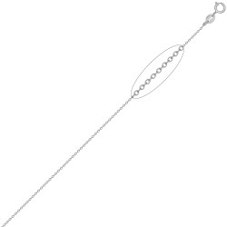 925 Silver Rhodium Plated Rolo Extender Chain