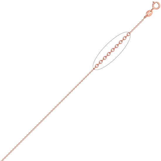 925 Silver Rose Gold Plated Rolo Extender Chain