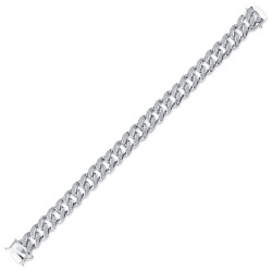 ACN045A-8.5 | 925 Silver CZ Set Cuban Bracelet