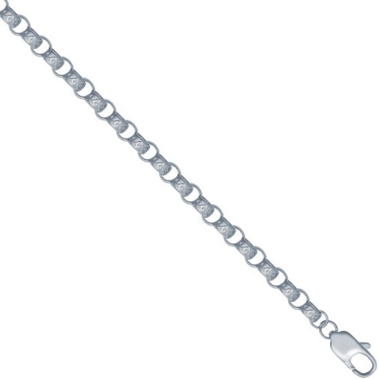 ACN048A-24 | 925 Silver Engraved Belcher Chain