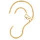 AEC001-GP | 925 Silver Ear Cuff 14ct Gold Plated