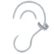 AEC011 | 925 Silver Ear Cuff - Silver Plating