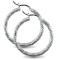 AER010B | 925 Silver Diamond Cut Twist Hoop Earrings