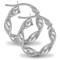 AER011A | 925 Sterling Silver Loose Twist Hoop Earrings