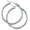 AER013C | 925 Silver Ribbed Hoop Earrings