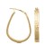 AER020-GP | 925 Silver 14K Gold Plated Greek Key Hoop Earrings