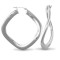 AER021 | JN Jewellery 925 Silver Formed Hoop Earrings