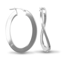 AER023 | 925 Sterling Silver Formed Hoop Earrings