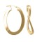 AER023-GP | 925 Silver 14K Gold Plated Formed Hoop Earrings