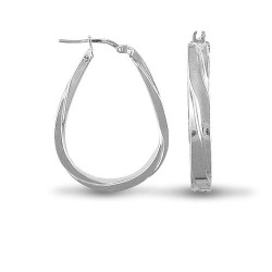 AER025 | 925 Sterling Silver Formed Hoop Earrings