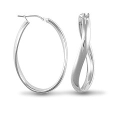 AER027 | 925 Silver Formed Hoop Earrings