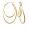 AER029-GP | 925 Silver 14K Gold Plated Large Paperclip Earrings