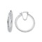 AER131C | 925 Silver Resin Set Hoop Earrimgs