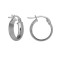 AER135A | 925 Sterling Silver 4mm Wedding Band Style Hoop Earrings