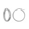 AER135B | 925 Sterling Silver 4mm Wedding Band Style Hoop Earrings