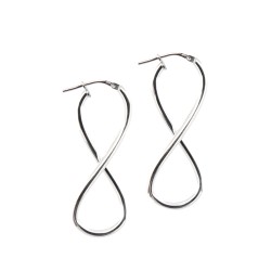 AER136 | JN Jewellery 925 Sterling Silver Polished Figure of Eight Hoop Earrings AER136 | JN Jewellery 925 Sterling Silver Polished Figure of Eight Hoop Earrings