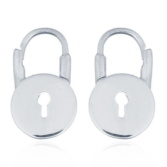 AER139 | 925 Silver Love Padlock Earrings