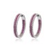 AER150 | 925 Silver Red & White CZ Set Hoops 18mm