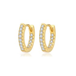 AER159 | 925 Silver 14ct Gold Plated CZ Set Earrings