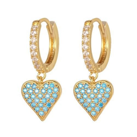 AER161 | 925 Silver 14ct Gold Plated CZ Set Earrings