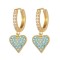 AER161 | 925 Silver 14ct Gold Plated CZ Set Earrings