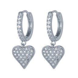 AER161-RP | 925 Silver Rhodium Plated CZ Set Earrings