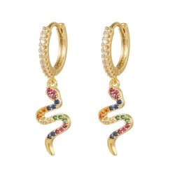 AER162 | 925 Silver 14ct Gold Plated CZ Set Earrings