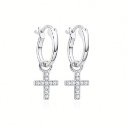 925 Silver Rhodium Plated CZ Set Earrings