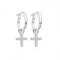 925 Silver Rhodium Plated CZ Set Earrings
