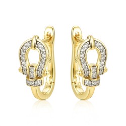 AER170 | 925 Silver 14ct Gold Plated CZ Set Earrings